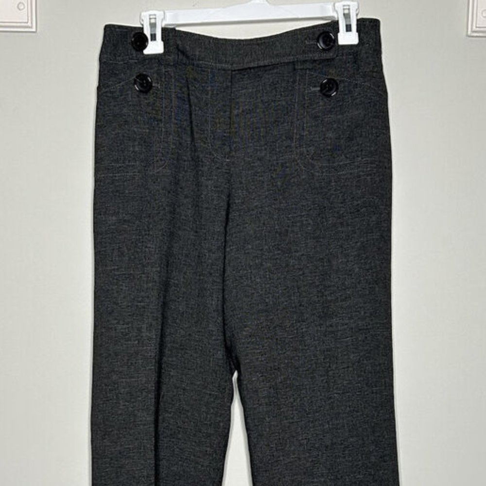 Ann Taylor Dress Pants Women's 10 Signature Fit High-Rise Gray Office Business